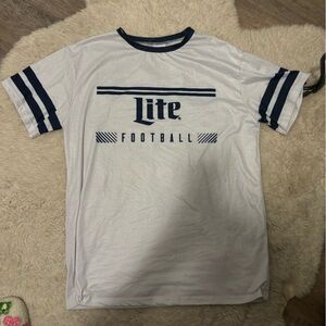 White and Blue Football T-Shirt
